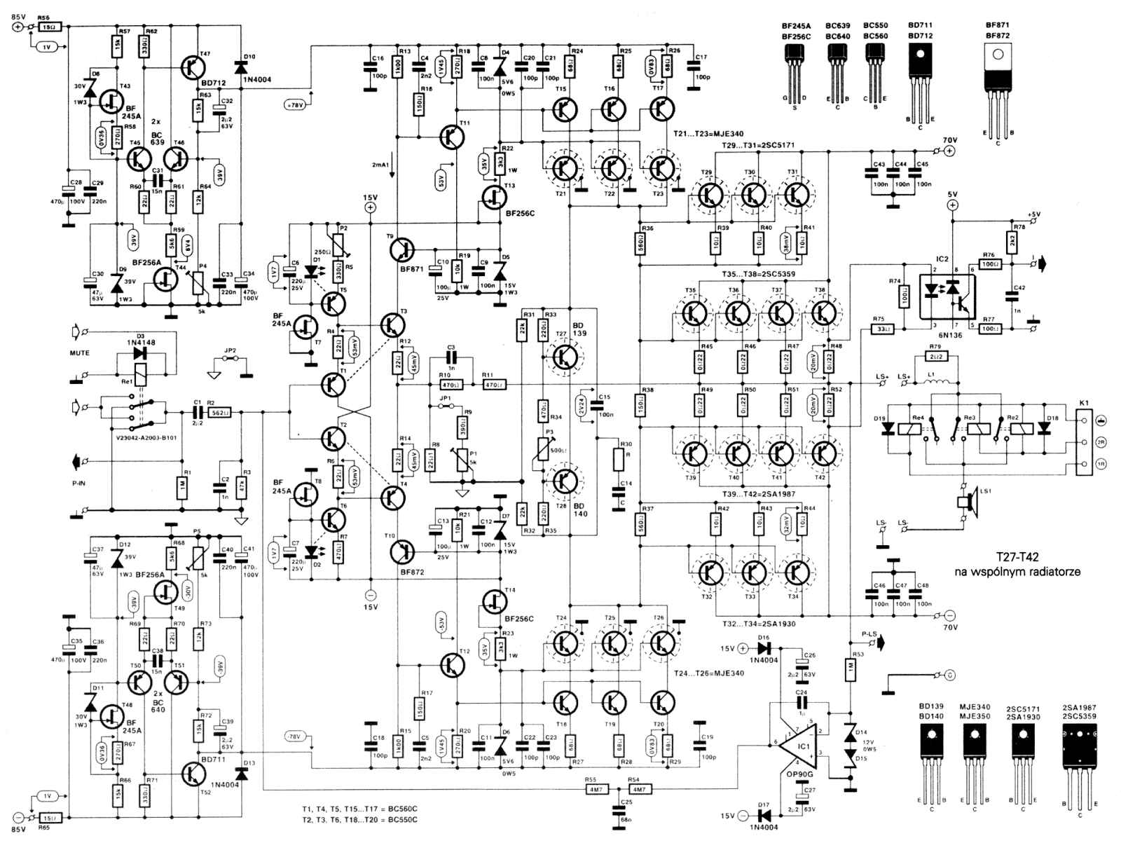 Electronic Circuits Diagram: Power Amplifier 2000 Watt Cirxuit Diaghram