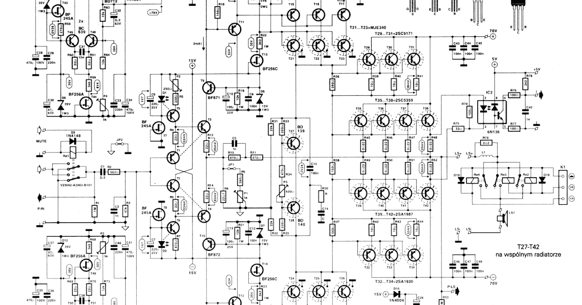 Electronic Circuits Diagram: Power Amplifier 2000 Watt Cirxuit Diaghram