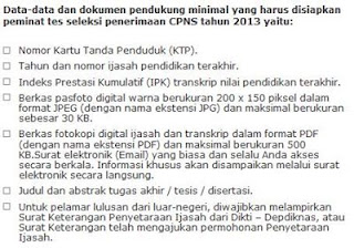 syarat mengikuti tes cpns syarat bagi pelamar cpns 2013