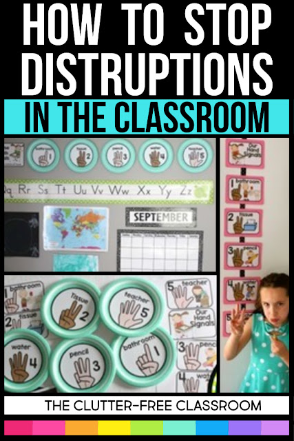 HOW TO IMPROVE CLASSROOM MANAGEMENT USING HAND SIGNALS You NEED nonverbal hand signals as an elementary classroom communication and management strategy! Try out sign language or a fun secret code with fingers to keep your kids learning and following procedures, routines, strategies, and techniques. The Clutter Free Classroom has a printable and ideas for bathroom, pencil, and more so you are ready for back to school!