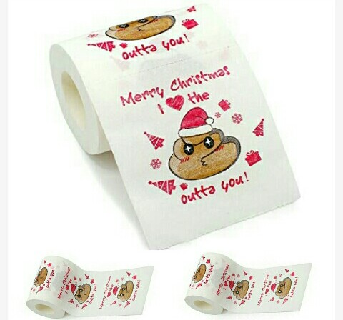 Xmas Gift Tissue Papers for Lovers Merry Christmas Toilet Wipes and Paper Rolls for Love Couples - Funny Gag Gifts