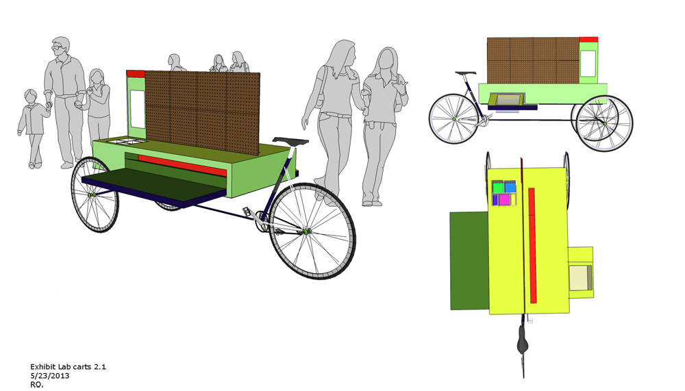Richard Osborn Exhibit Lab, mobile cart design