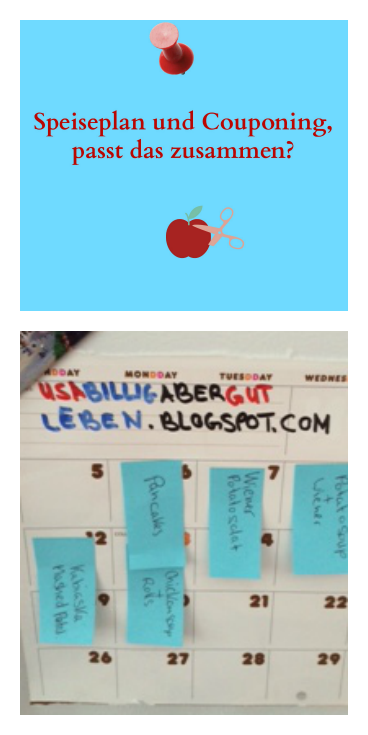 Kann man auch mit Couponing einen Essensplan erstellen?