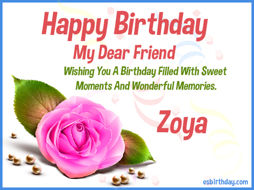 Happy Birthday Zoya