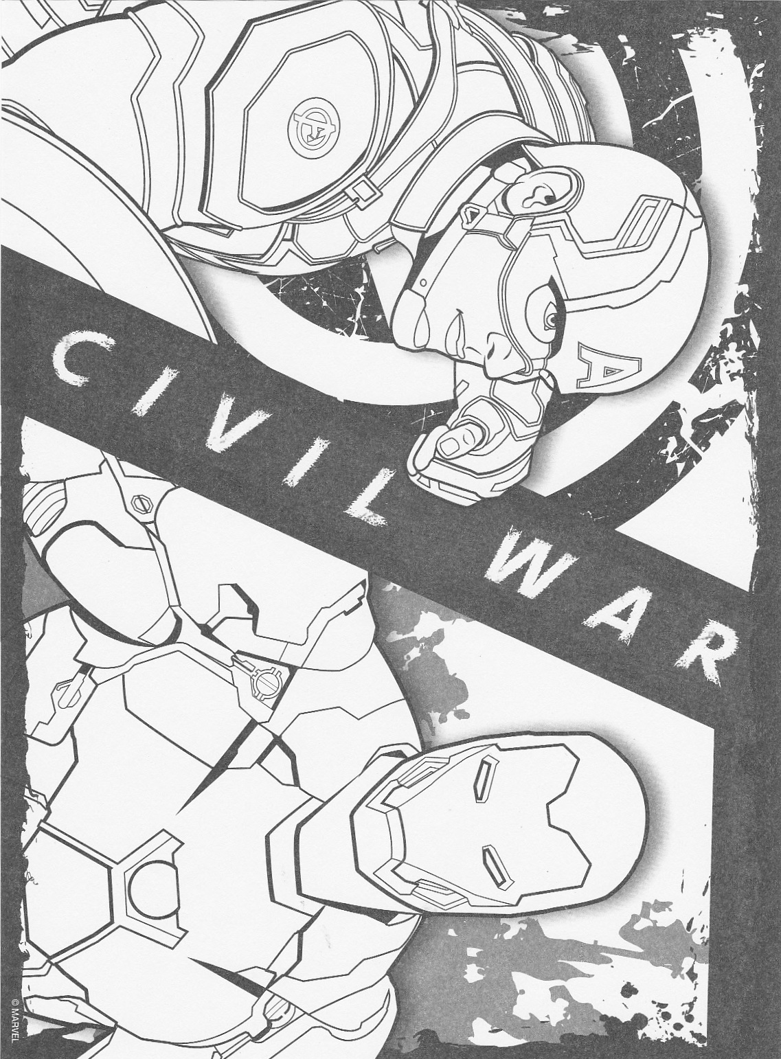 superstition is all we have left: Captain America Civil War colouring ...