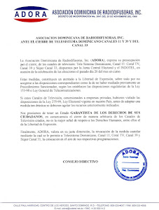 ADORA FIJA POSICION CIERRE CANALES