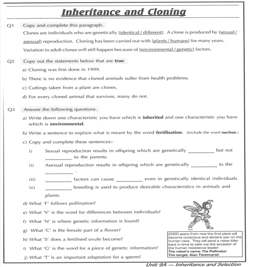 9th grade science worksheets free printable picture