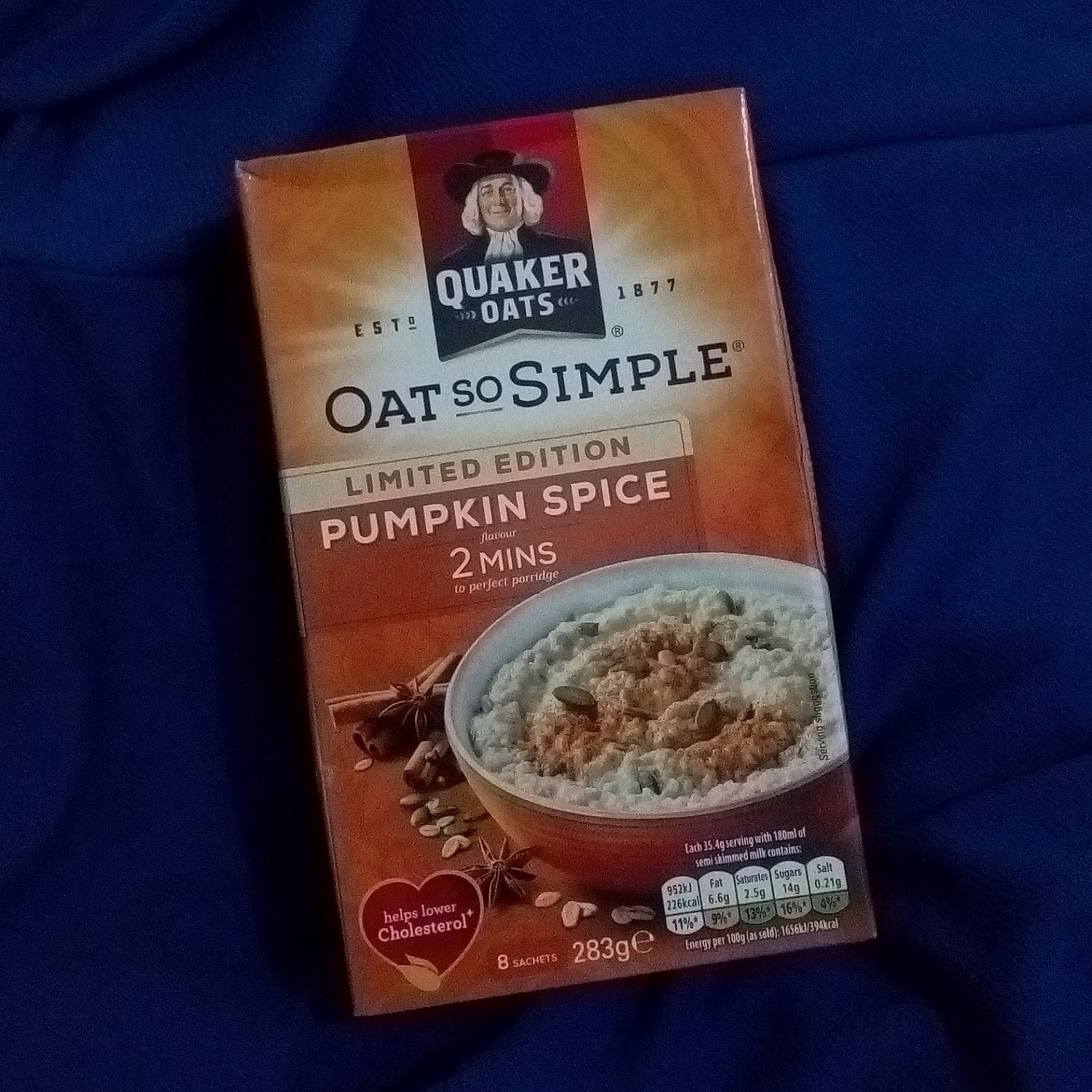 Supersupergirl's Food Reviews [Quaker Oats ] Oat So simple Pumpkin Spice