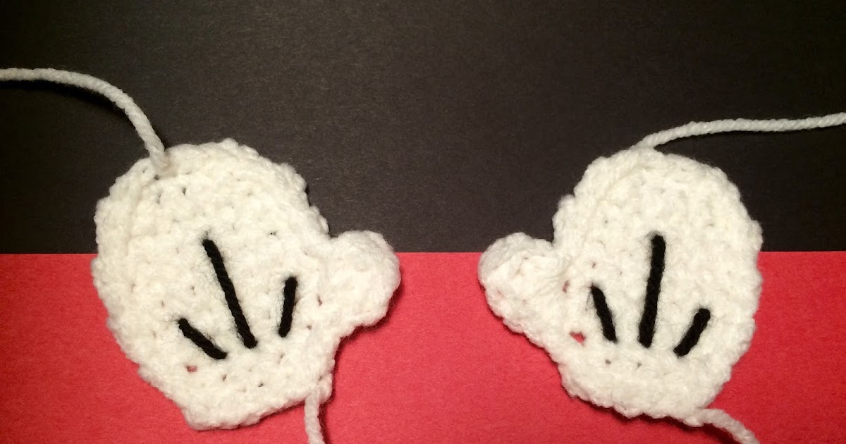 FREE Mickey Mouse Glove Applique Crochet Pattern!!