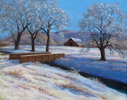 snow painting watercolor scene painted terry common