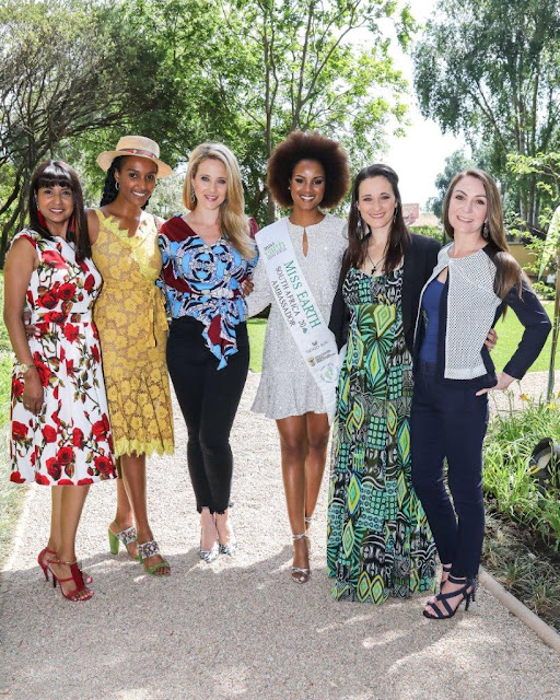 Lisa Sukdev, Nondyebo Dzingwa (former Miss Earth South Africa), Catherine Constantinides, Miss Earth South Africa international ambassador Margo Fargo, Ella Bella and Candy Tothill