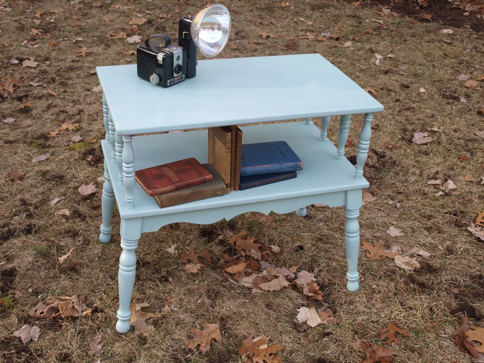 Vintage Redefined A Light Blue Side Table named Abigail