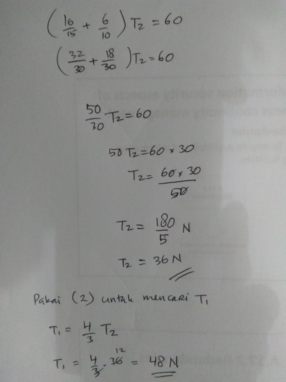 Contoh Soal dan Pembahasan Hukum Newton Tentang Gerak - Contoh Soal #1