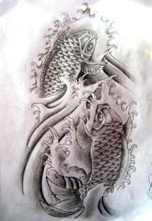koi fish tattoo, tattooing