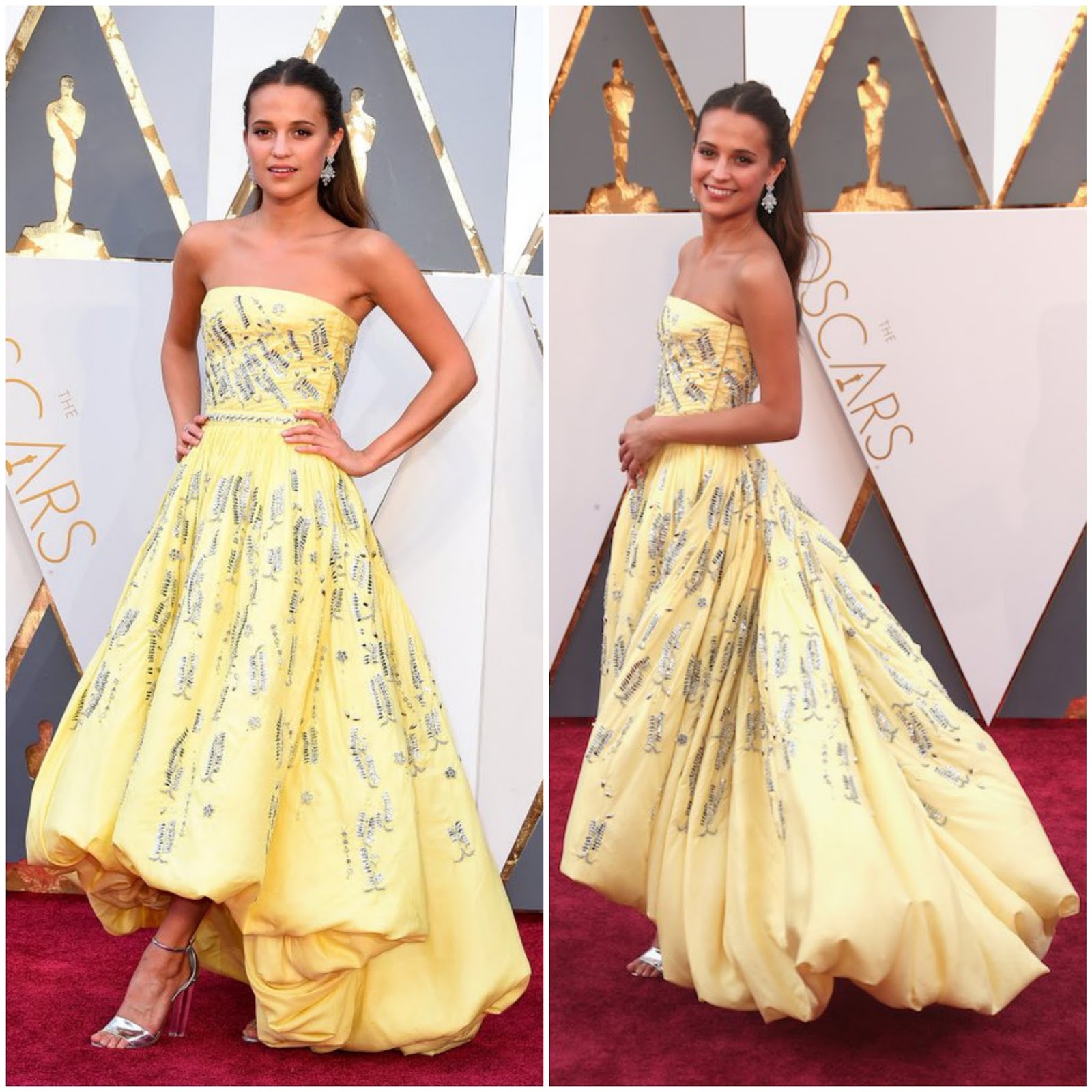 Nick Verreos: WHO WORE WHAT?..88th Annual Academy Awards: Alicia Vikander  in Custom Louis Vuitton