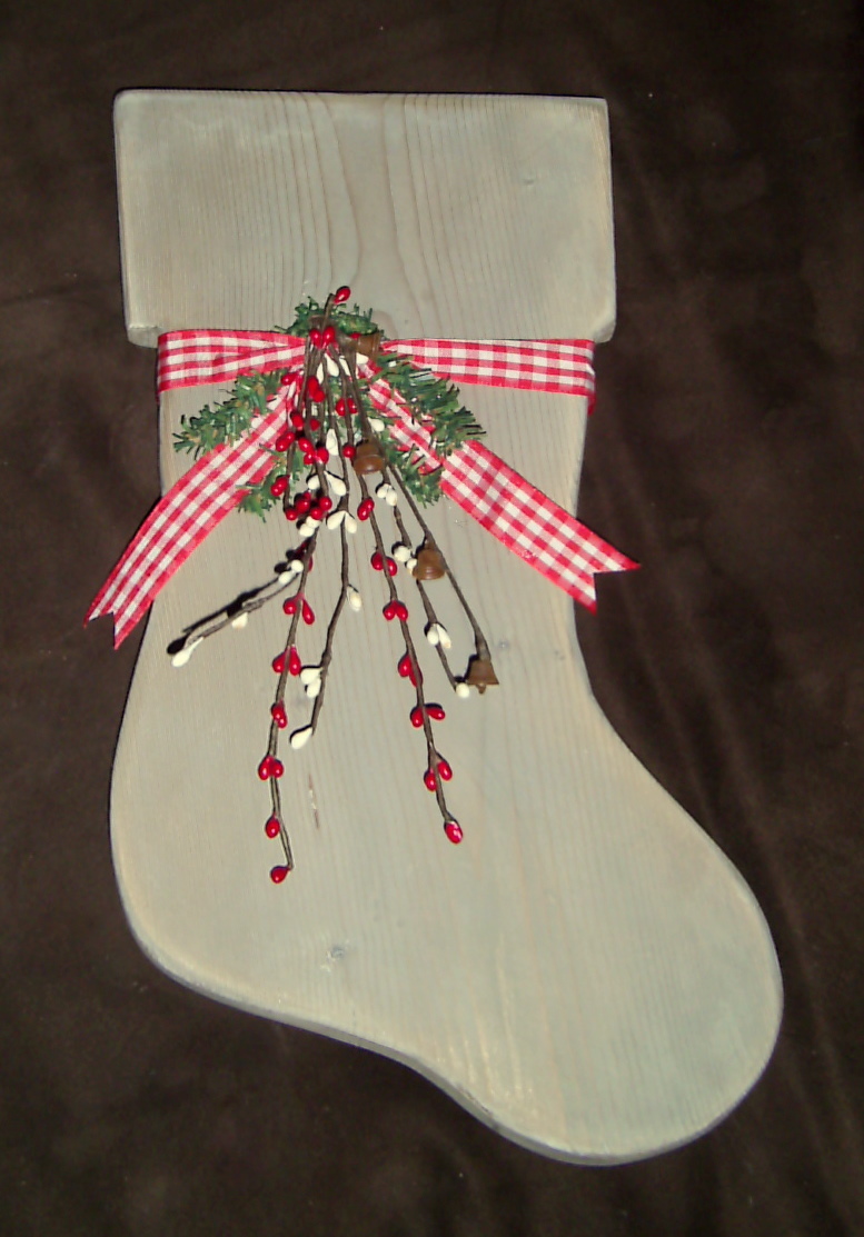 Full Circle Creations Wooden stocking...
