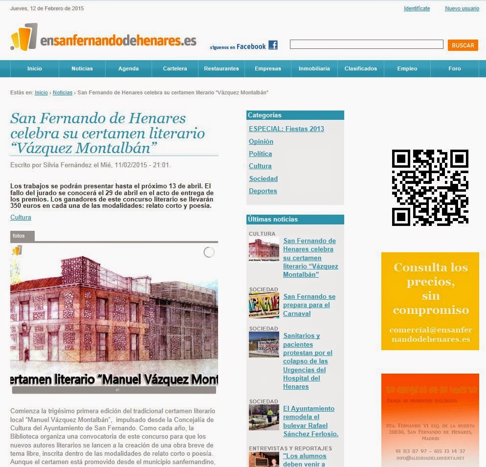 http://www.ensanfernandodehenares.es/noticias/2015/02/11/7160/san-fernando-de-henares-celebra-su-certamen-literario-vazquez-montalban