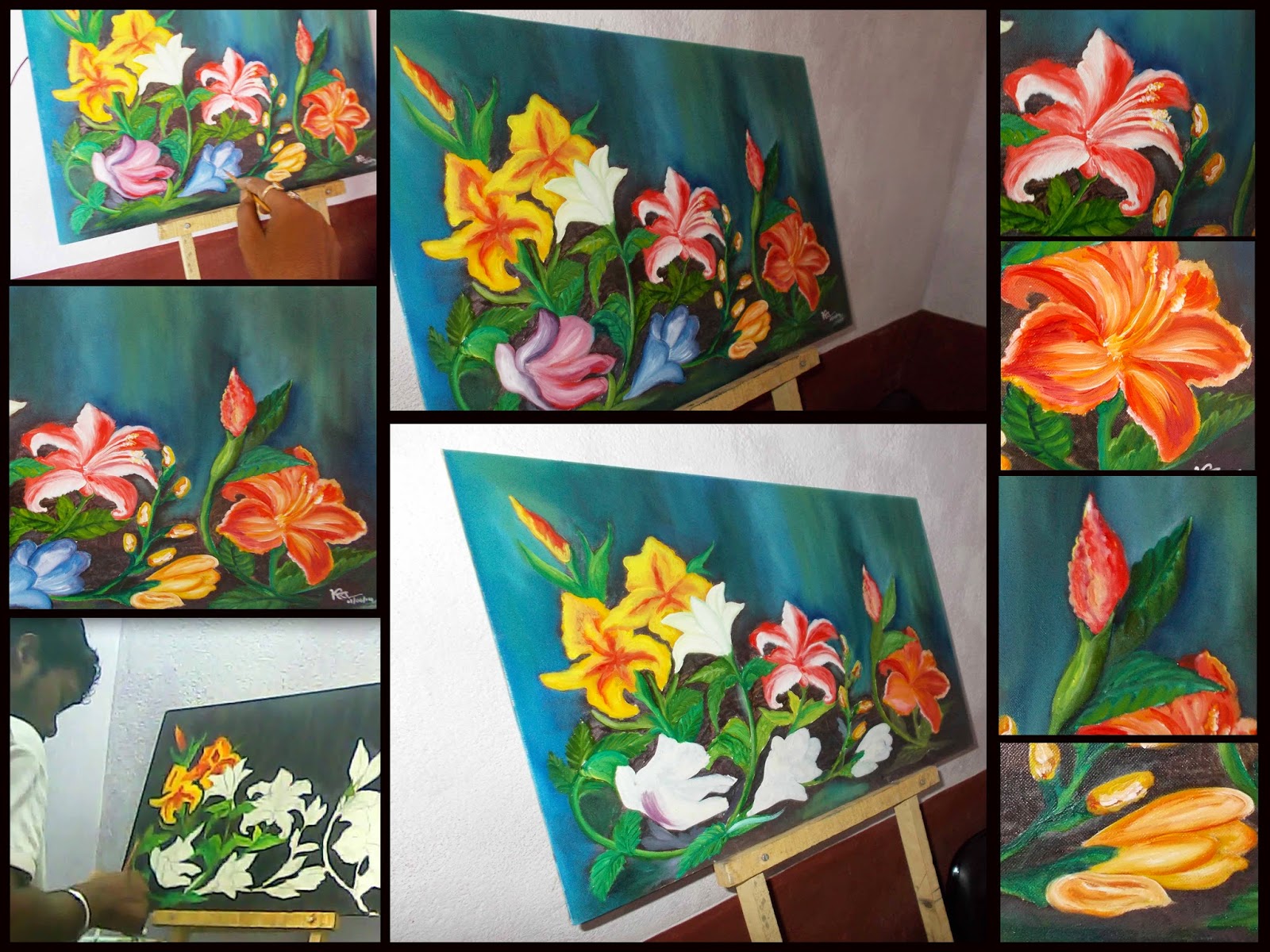 KESHAV NATH Artist Oil Painting on Canvas Board