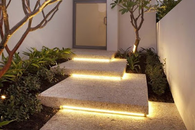 Desain Tangga Teras pada Halaman Rumah Modern Desain Tangga Teras pada Halaman Rumah Modern
