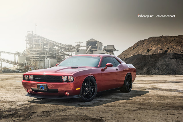 2014 Dodge Challenger with 22 Inch BD-8’s in Two Tone Black - Blaque Diamond Wheels