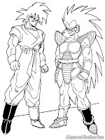 Mewarnai Gambar Goku Dan Bezita Dragon Ball