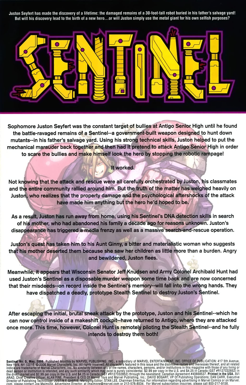 Read online Sentinel (2006) comic -  Issue #5 - 2