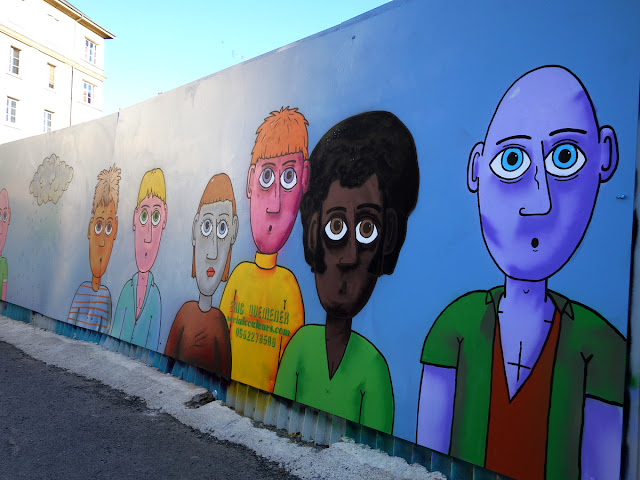 Fresque d'Éric Quemener devant l'Église Saint-Germain - Rennes - Juin 2015