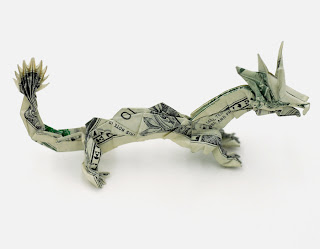 Origami o papiroflexia con billete de dólar