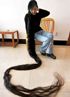 Xie Qiuping el pelo cabello mas largo del mundo