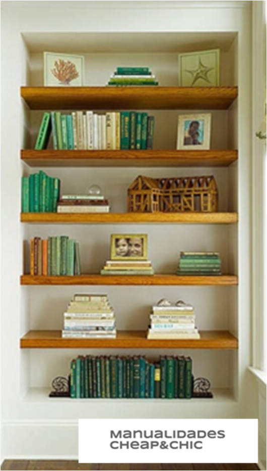 Manualidades Cheap&Chic: Como dar profundidad a estanterías y armarios