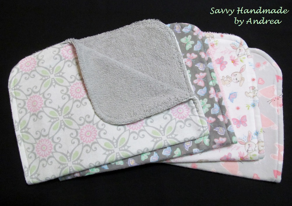 Savvy Handmade Cards Flannel Burp Cloths
