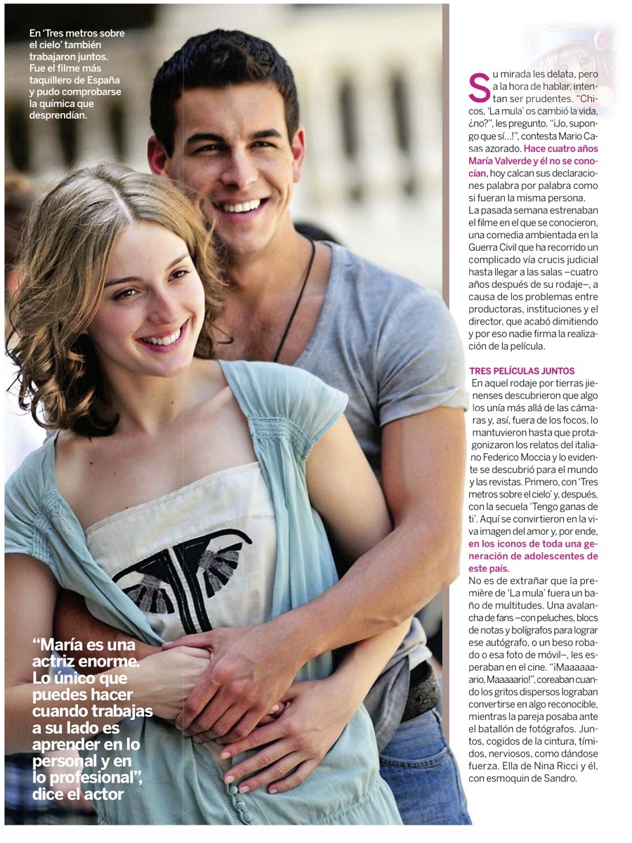 Mario Casas: Mario Casas y María Valverde en la revista ...