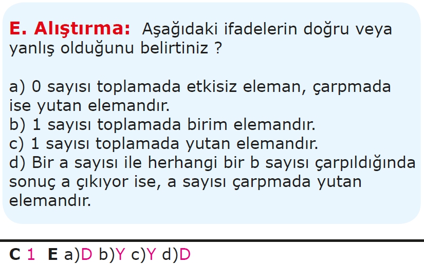 030 Çarpma işleminde yutan eleman özeldersci
