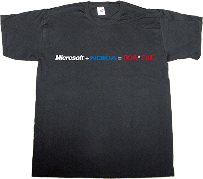 microsoft epic fail nokia doa windows mobile 7 t-shirt ephemeral-t-shirts
