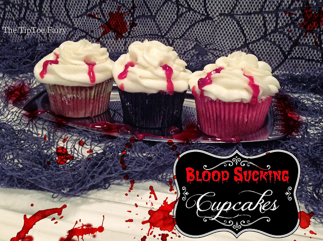 Blood Sucking Cupcakes | The TipToe Fairy #halloween #cupcakes #cupcakerecipes