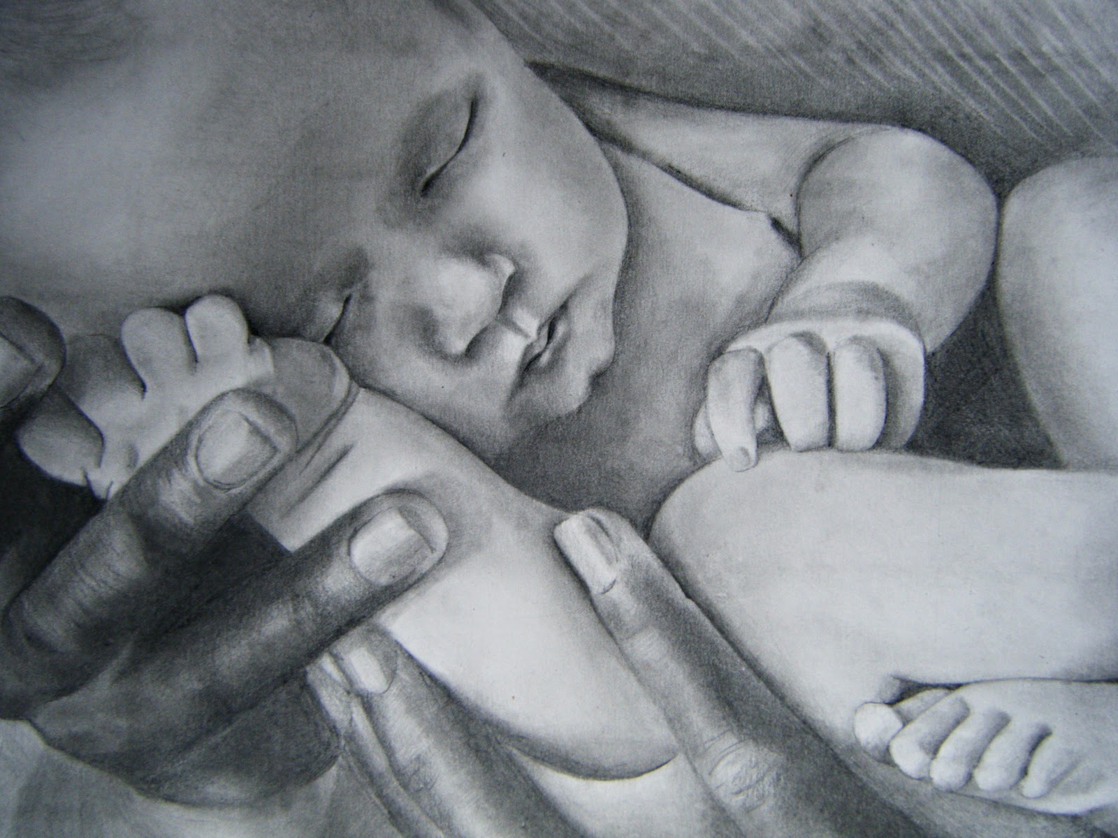 MARTA DE LA FUENTE. ILUSTRACIÓN: Dibujo de bebe recien nacido
