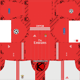SL Benfica 2018/19 UCL Kit - Dream League Soccer Kits
