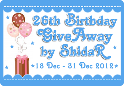 http://www.duniashida.com/2012/12/26th-birthday-giveaway-by-shidar.html