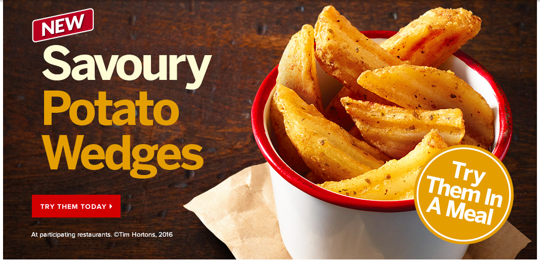 Savoury Potato Wedges From Tim Hortons / ティム・ホートンズのセイボリー ポテトウェッジ I'm