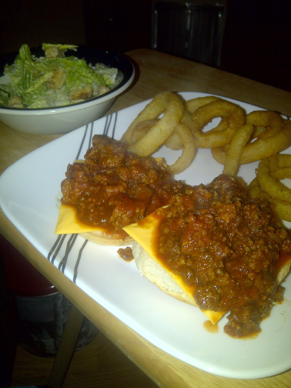 Kara's Dinners Sloppy Joe w/ Onion Rings