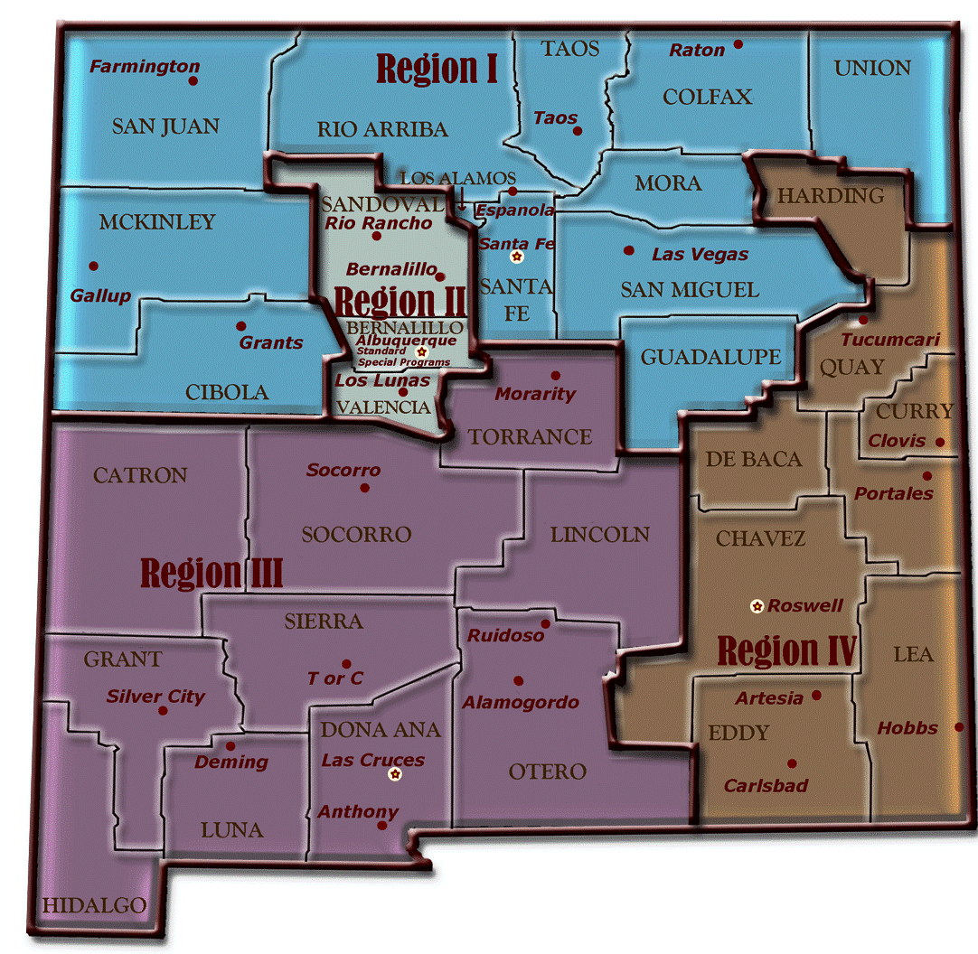 New Mexico State Police District Map