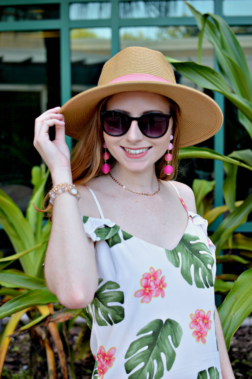 forever 21 foliage palm print dress