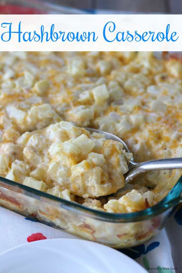 Becky's Hashbrown Casserole recipe is full of creamy cheesy potatoes that are sure to bring the entire family running to the table. Perfect for any family meal. 
