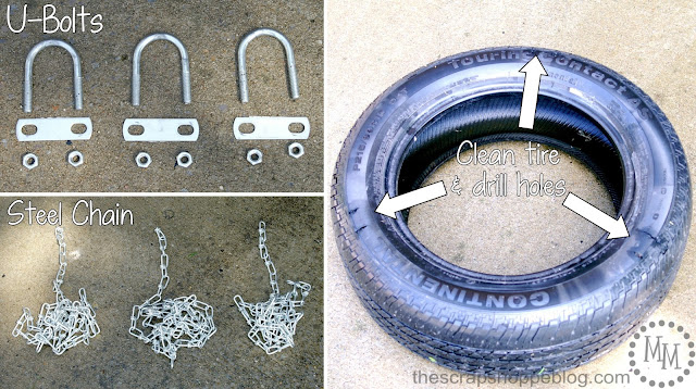 DIY tire swing supplies