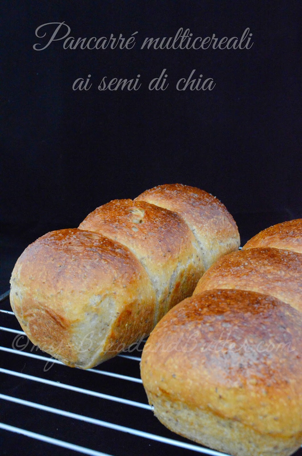Soft sandwich bread with chia seeds