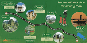 Itinerário do ônibus turístico de Cusco a Puno - Peru Itinerário do ônibus turístico de Cusco a Puno - Peru