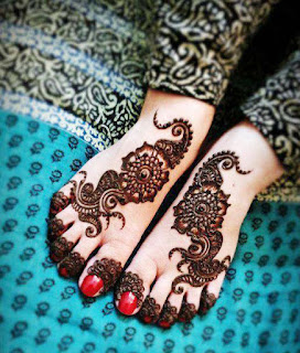 Feet Indian Floral Mehndi Design
