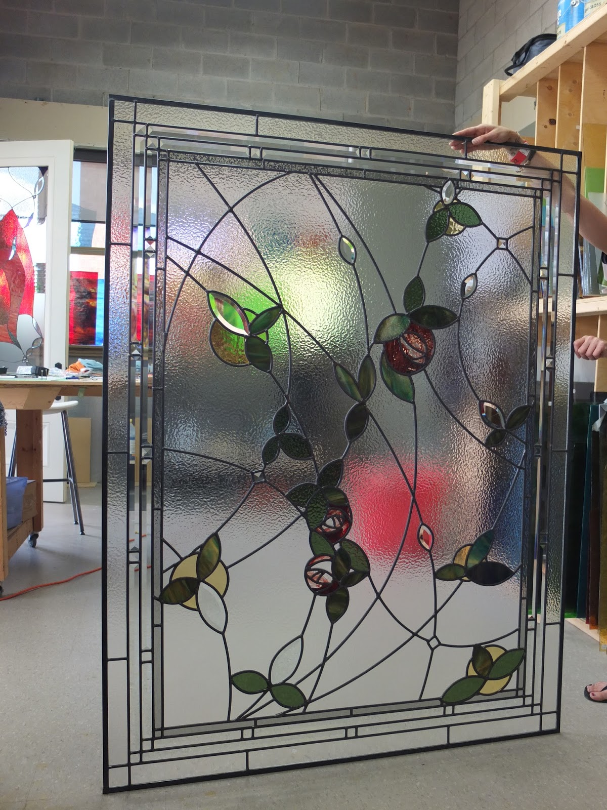 Glassworks Studio A truely large leaded glass panel..ready for install