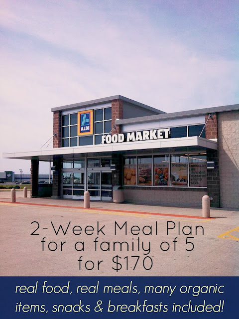 2 Week Meal Plan for a Family of 5 for $170 at ALDI