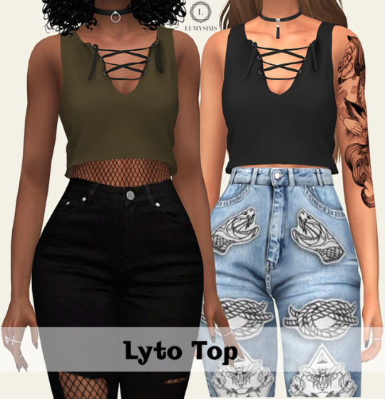 Sims 4 CC's - The Best: LYTO TOP & LENA TOP by LumySims